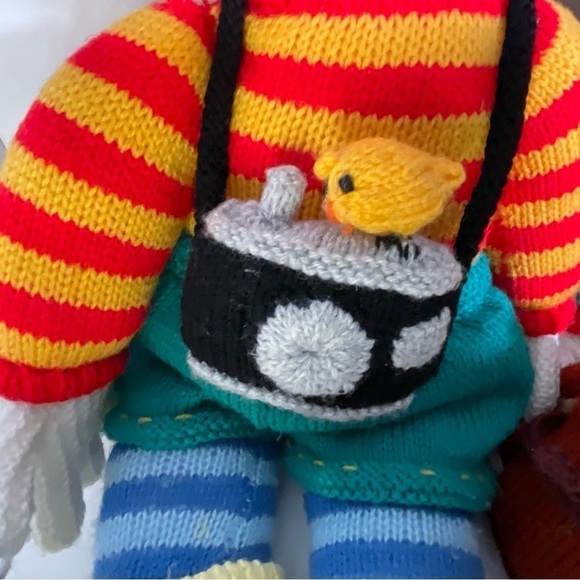 Jean Greenhowe Clown Dolls Knit Stuffed Plush Handmade Large Godfrey Alf - Picture 6 of 14